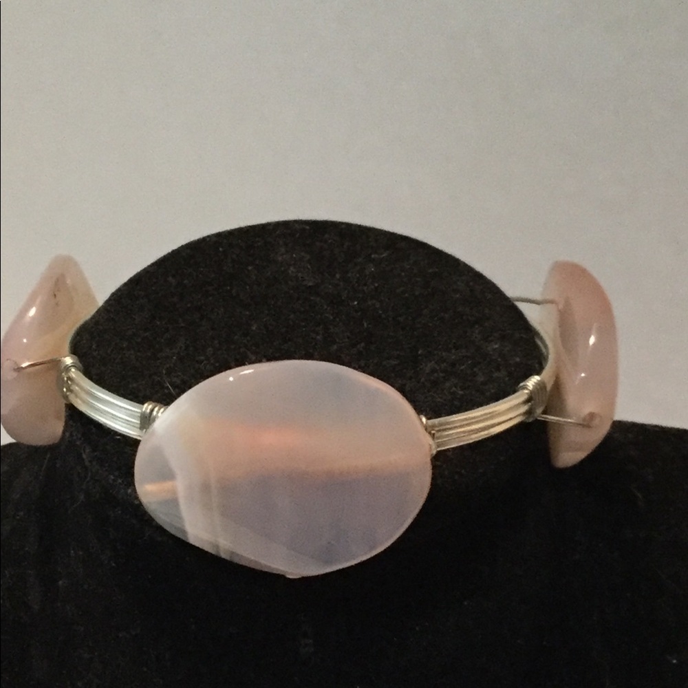 3 pink stone bracelet